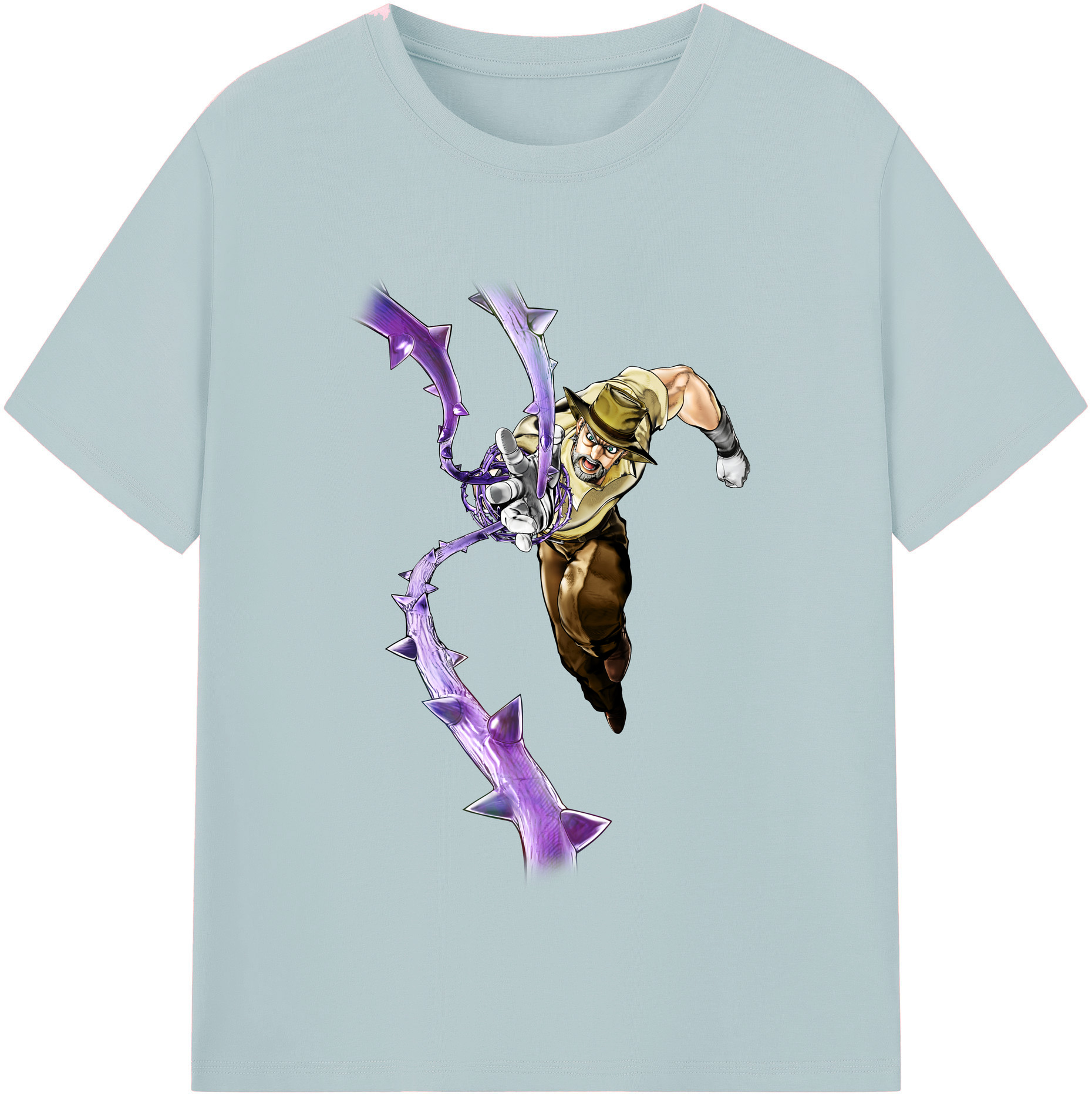 （画像用） ジョジョの奇妙な冒険 ジョセフ?ジョースター JoJo's Bizarre Adventure Joseph Joestar 綿100％半袖Tシャツ（フロントプリント）